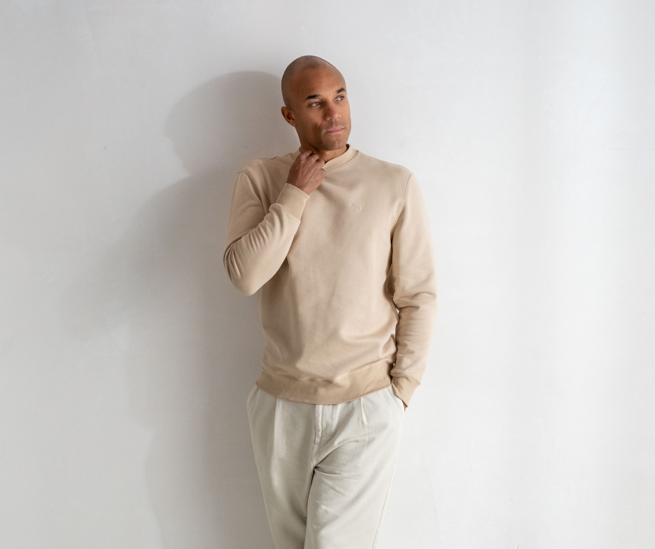 New Color Alert: The Essential Club Sweater in Sandbar