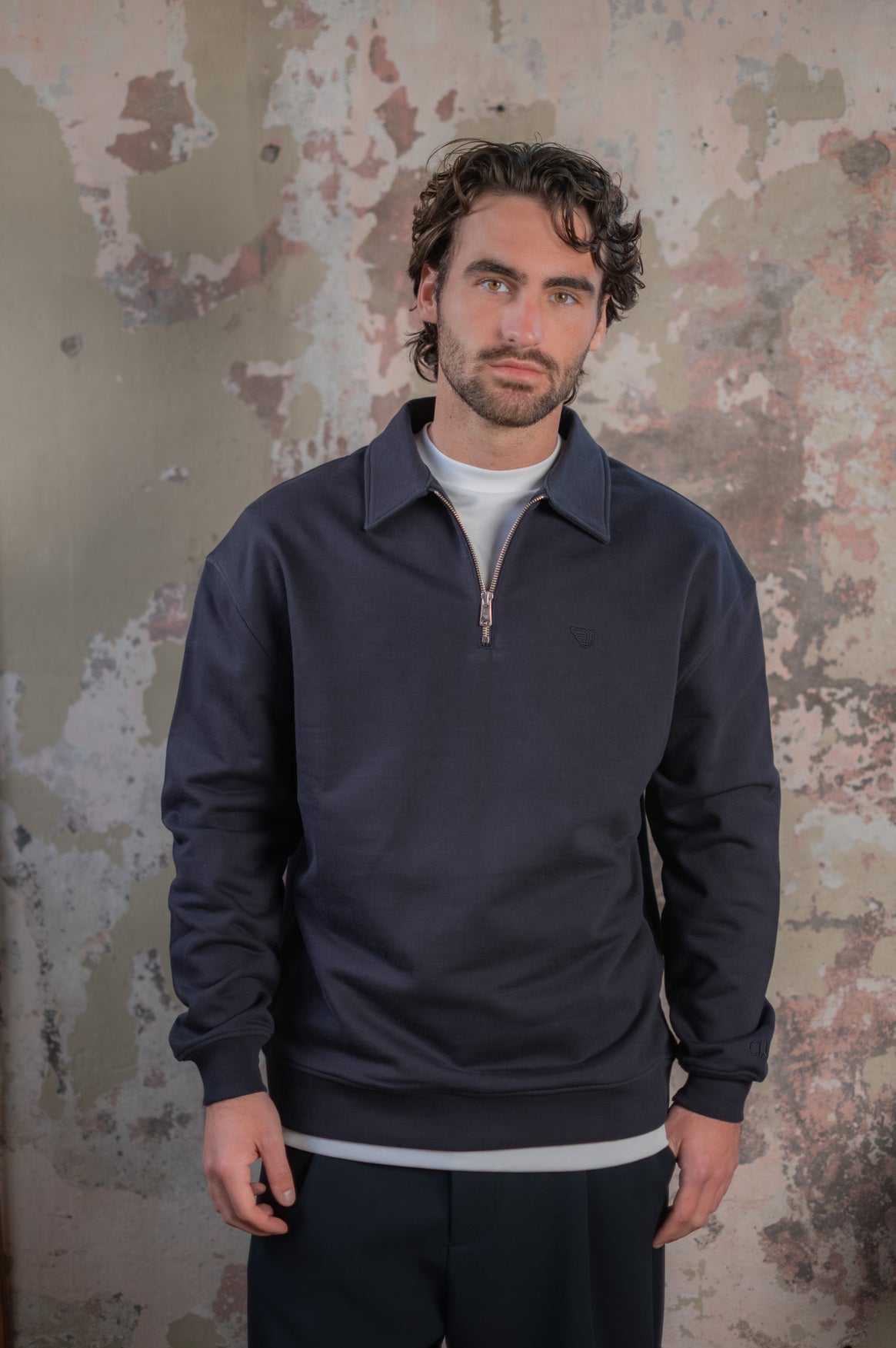 ESSENTIAL-PULLOVER MIT REISSVERSCHLUSS