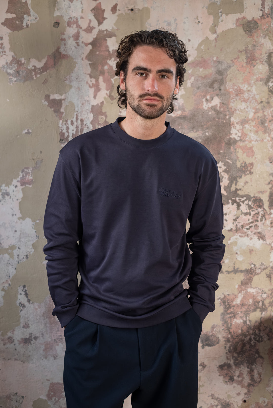 Essential Longsleeve | Black Navy