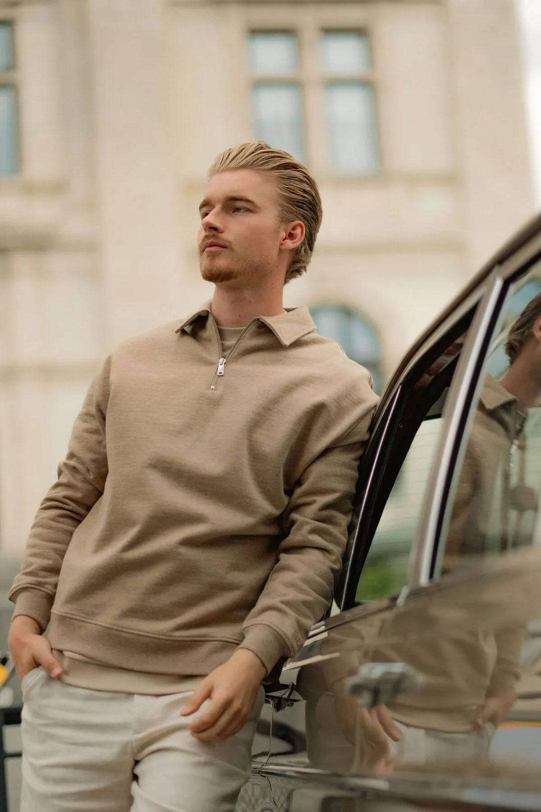 Essential Club Pullover | Camel Melange