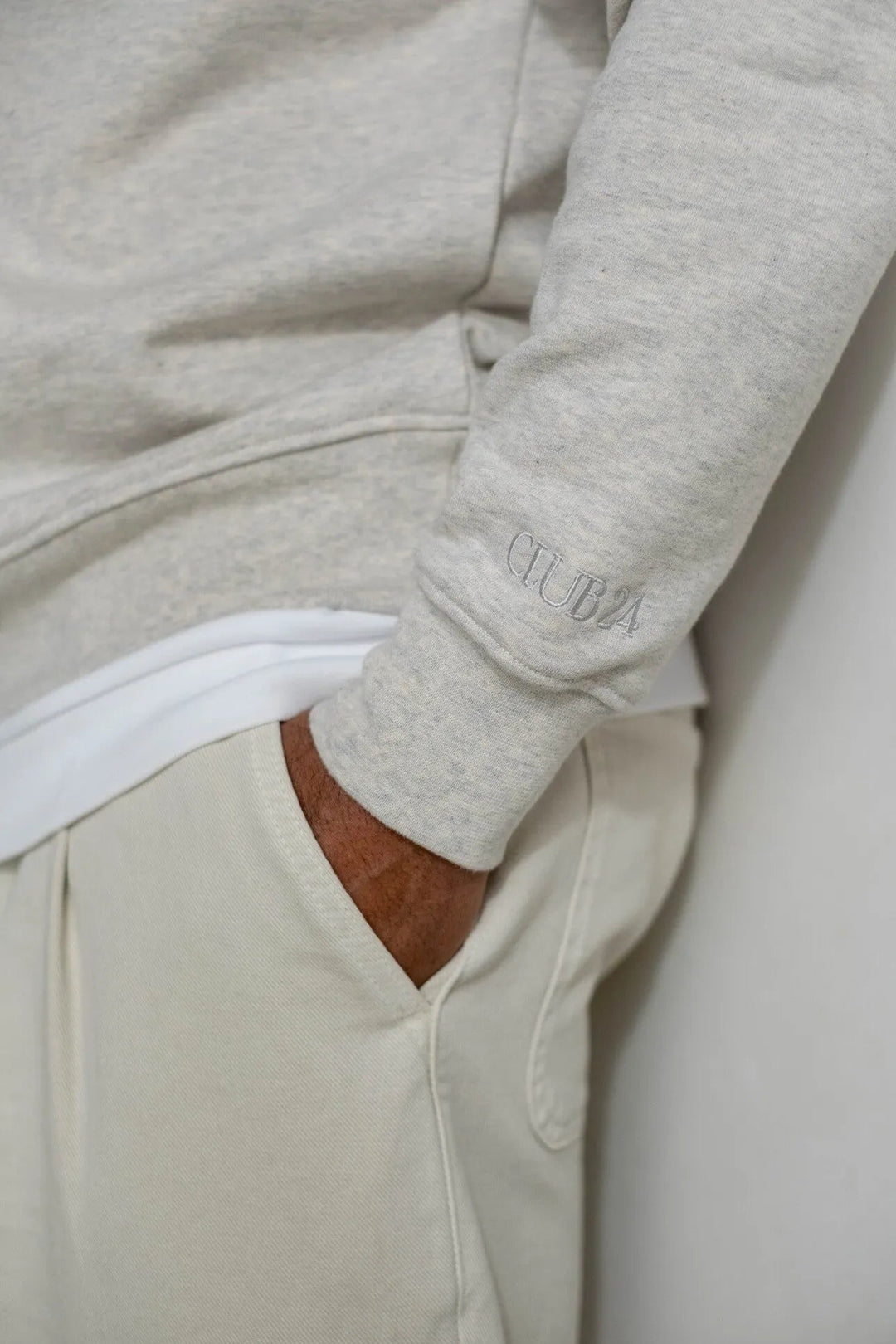 PRE-ORDER | Essential Zip Sweater | Grey Melange - CLUB 24