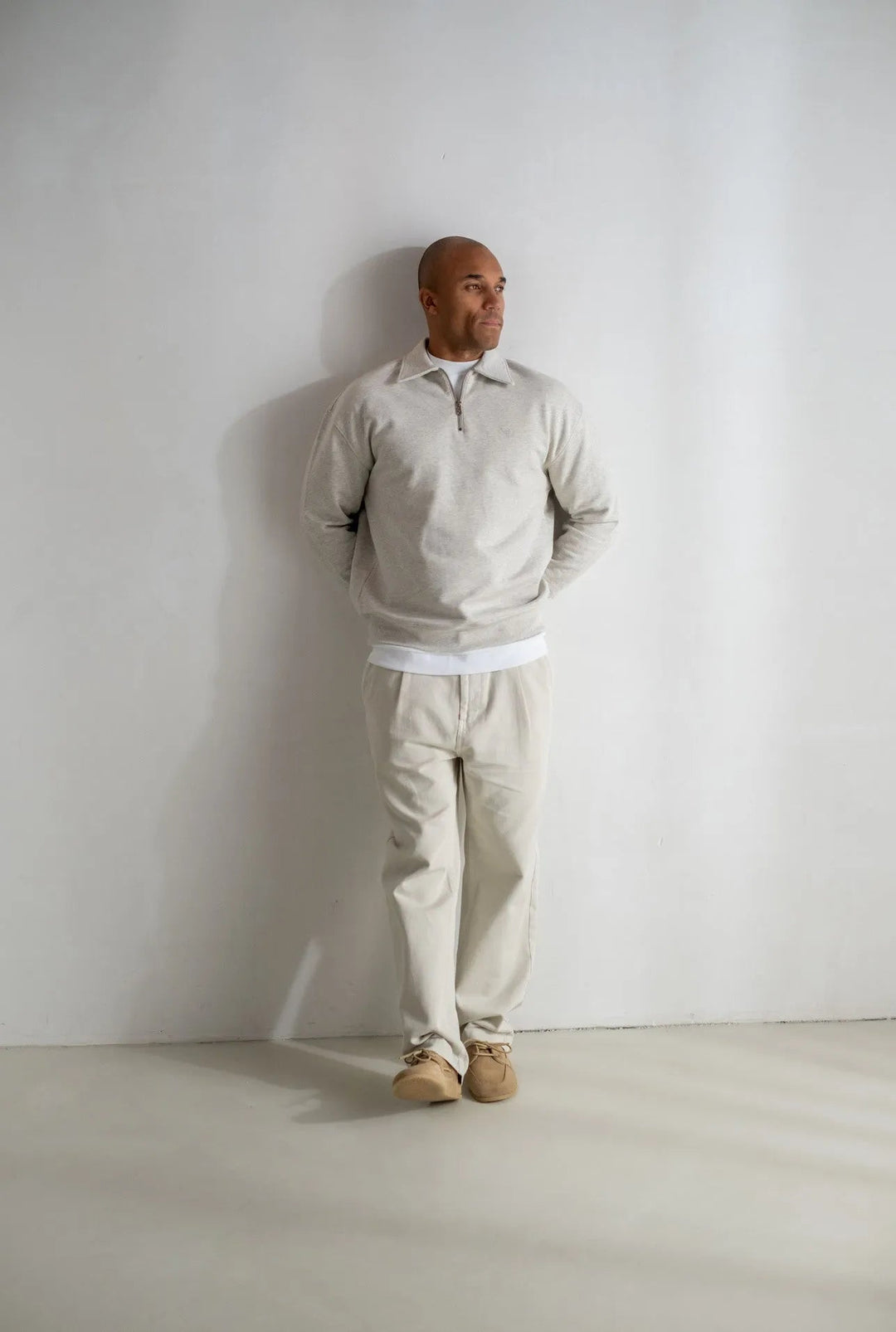 PRE-ORDER | Essential Zip Sweater | Grey Melange - CLUB 24