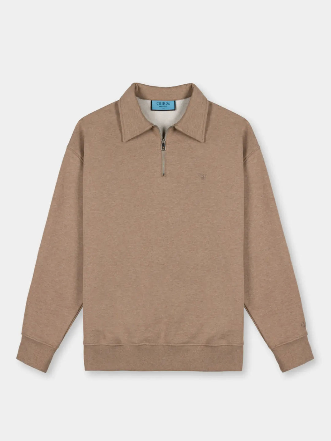 PRE-ORDER | Essential Zip Sweater | Camel Melange - CLUB 24