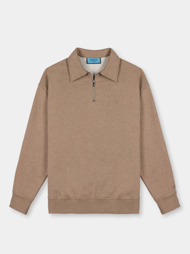 Essential Club Pullover | Camel Melange
