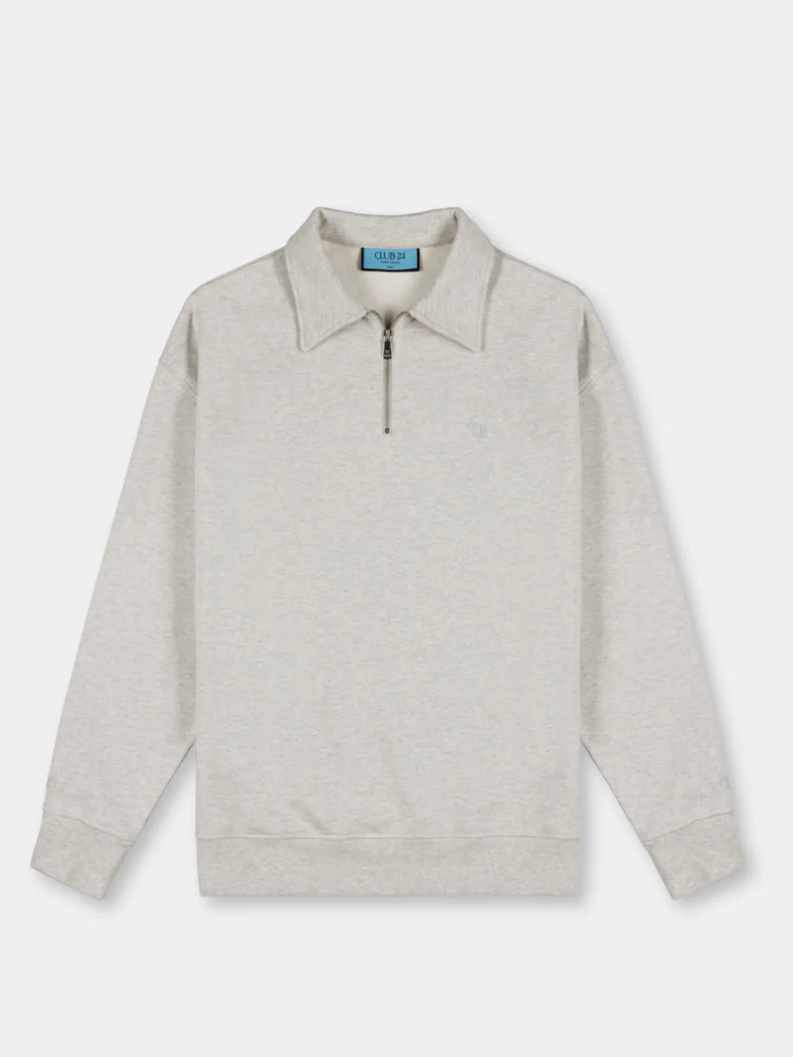 Essential Zip Sweater | Grey Melange - CLUB 24