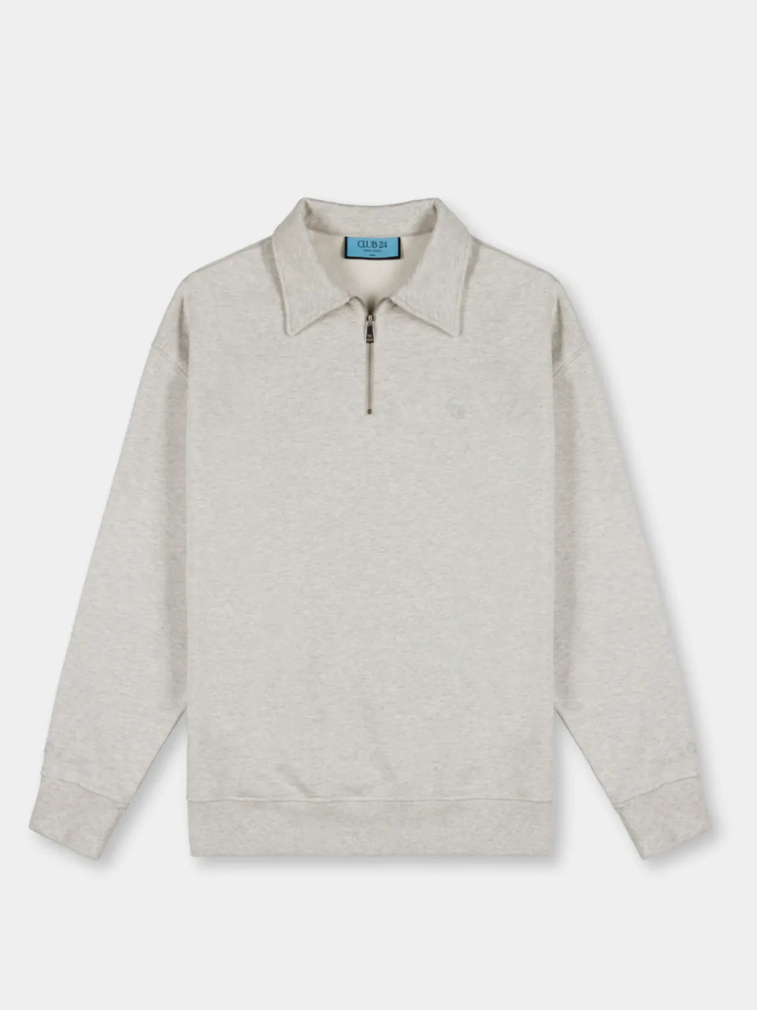 PRE-ORDER | Essential Zip Sweater | Grey Melange - CLUB 24
